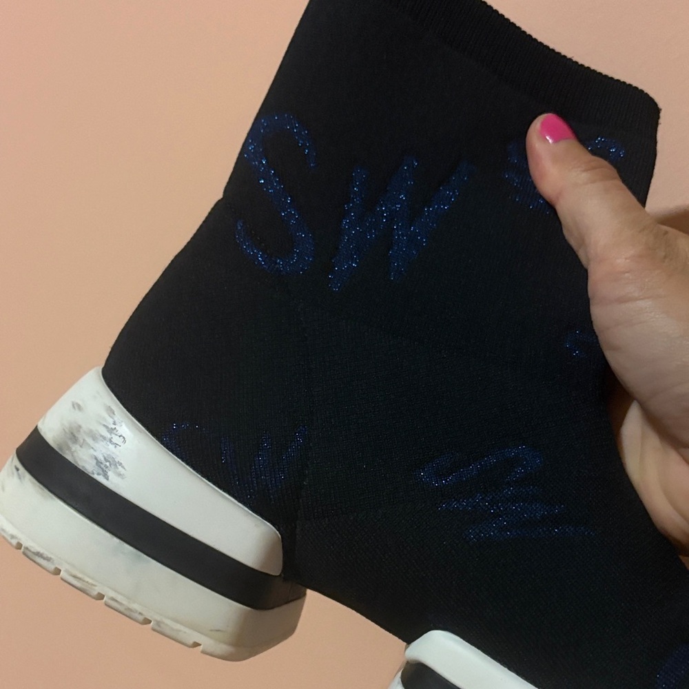 Stuart Weitzman Black and Blue Athletic Shoes